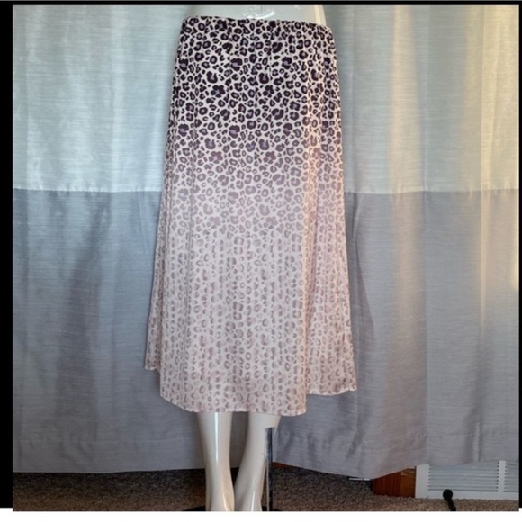 WD.NY Ombre Cheetah Print Midi Skirt - Size Medium - Picture 1 of 5